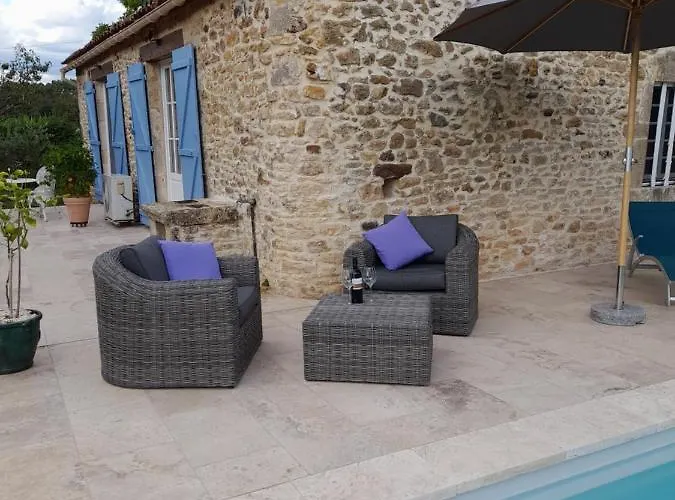 Feriehus La Petite Maison Bleue Avec Piscine Loubejac